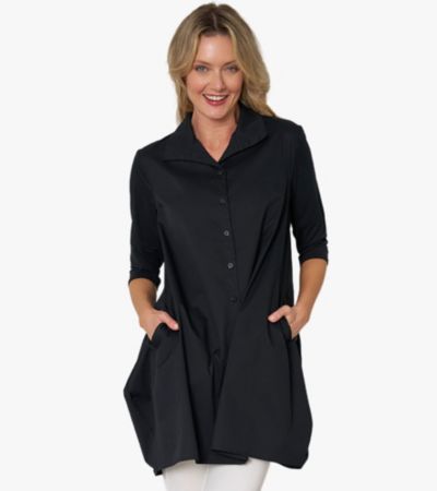 Stella Carakasi Женский туник Tiburon Cotton and Jersey Quarter Sleeve