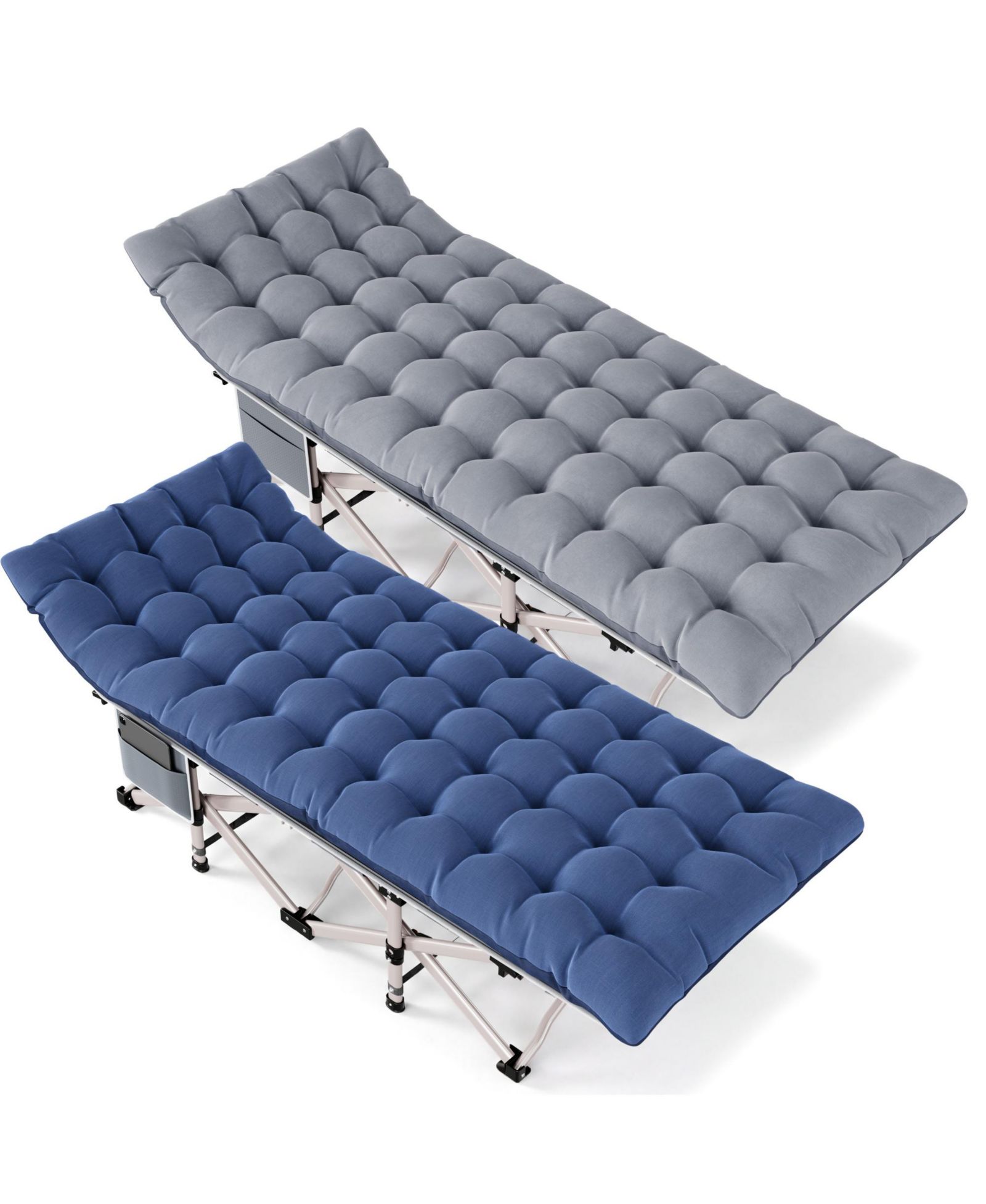 Складная походная кровать SUGIFT 2-Piece с матрасом из хлопка, 600 lbs