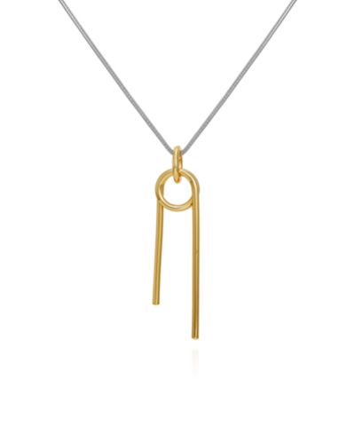 Vince Camuto Two-Tone Long Snake Chain and Pendant Necklace, 30" + 2" Extender