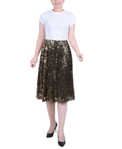 NY Collection Petite юбка Petite длиной до колена с пайетками