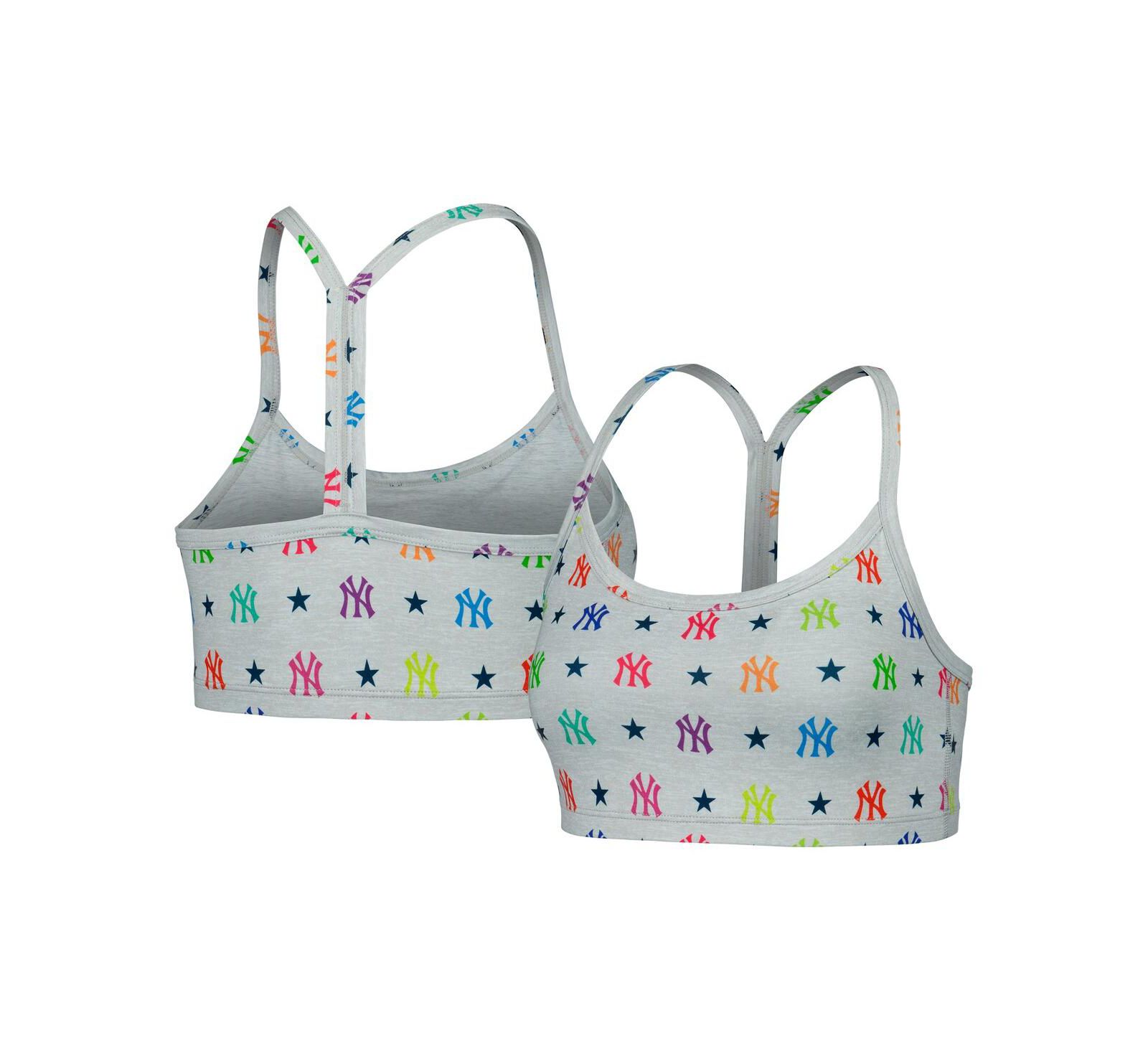 Women's Terez Gray New York Yankees TLC Rainbow Bra