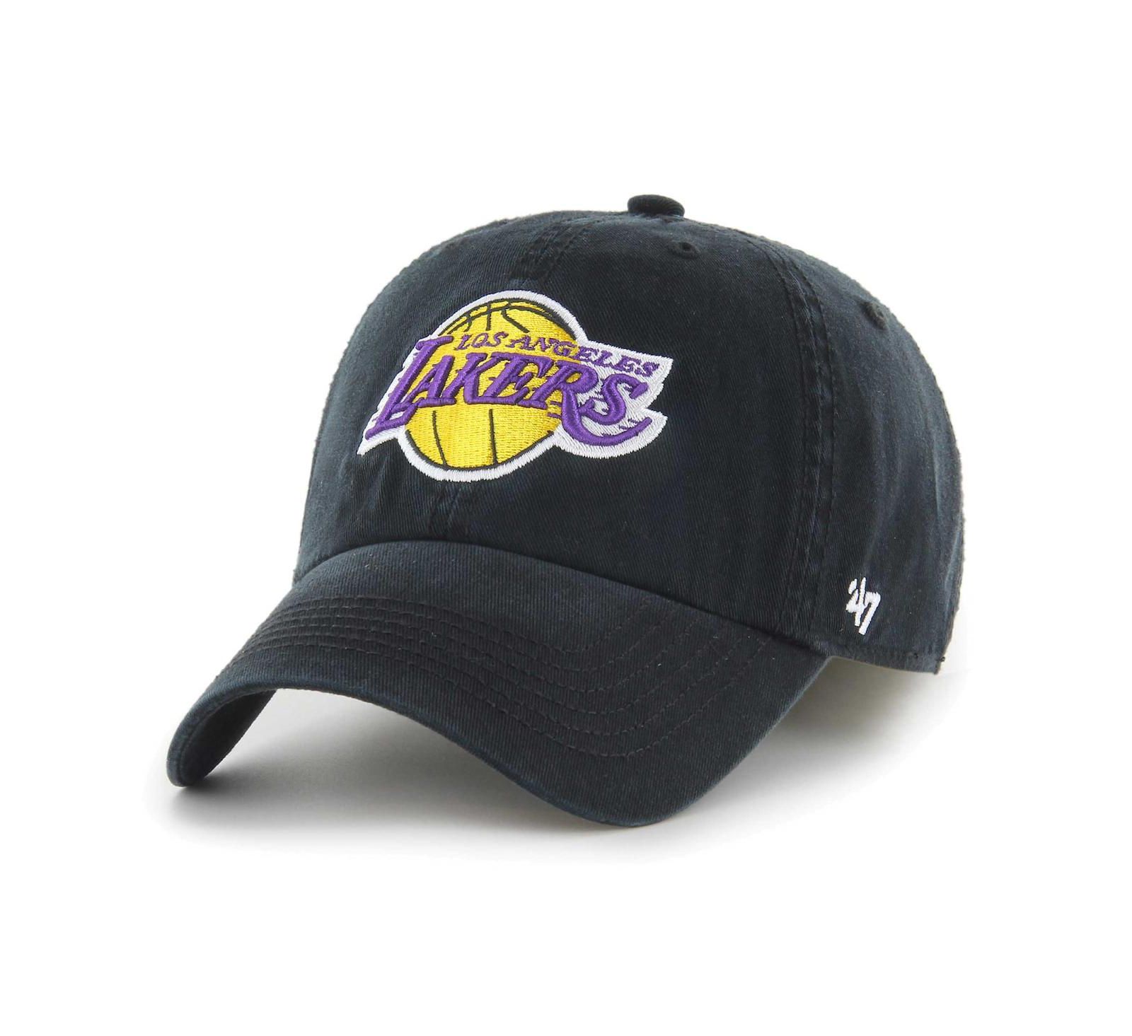 Мужская кепка 47 Brand Black Los Angeles Lakers Classic Franchise Fitted Hat
