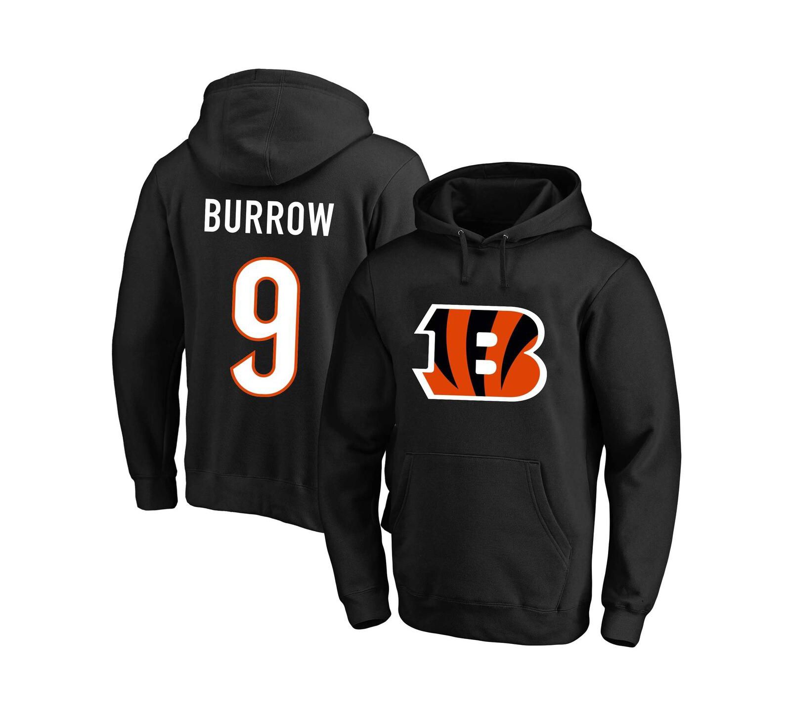 Мужское худи Joe Burrow Cincinnati Bengals Fleece Pullover