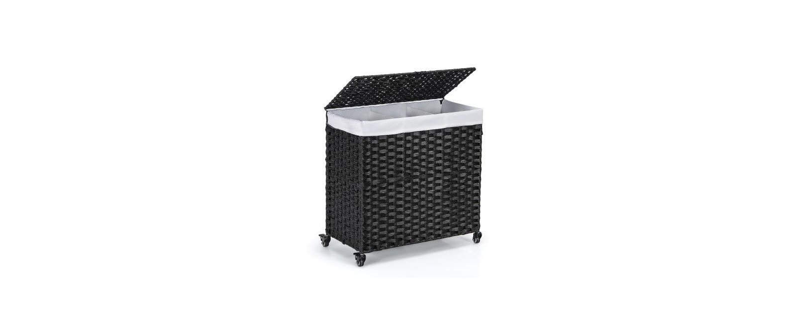 Корзина для белья Slickblue Laundry Hamper with Lid and Rolling Wheels