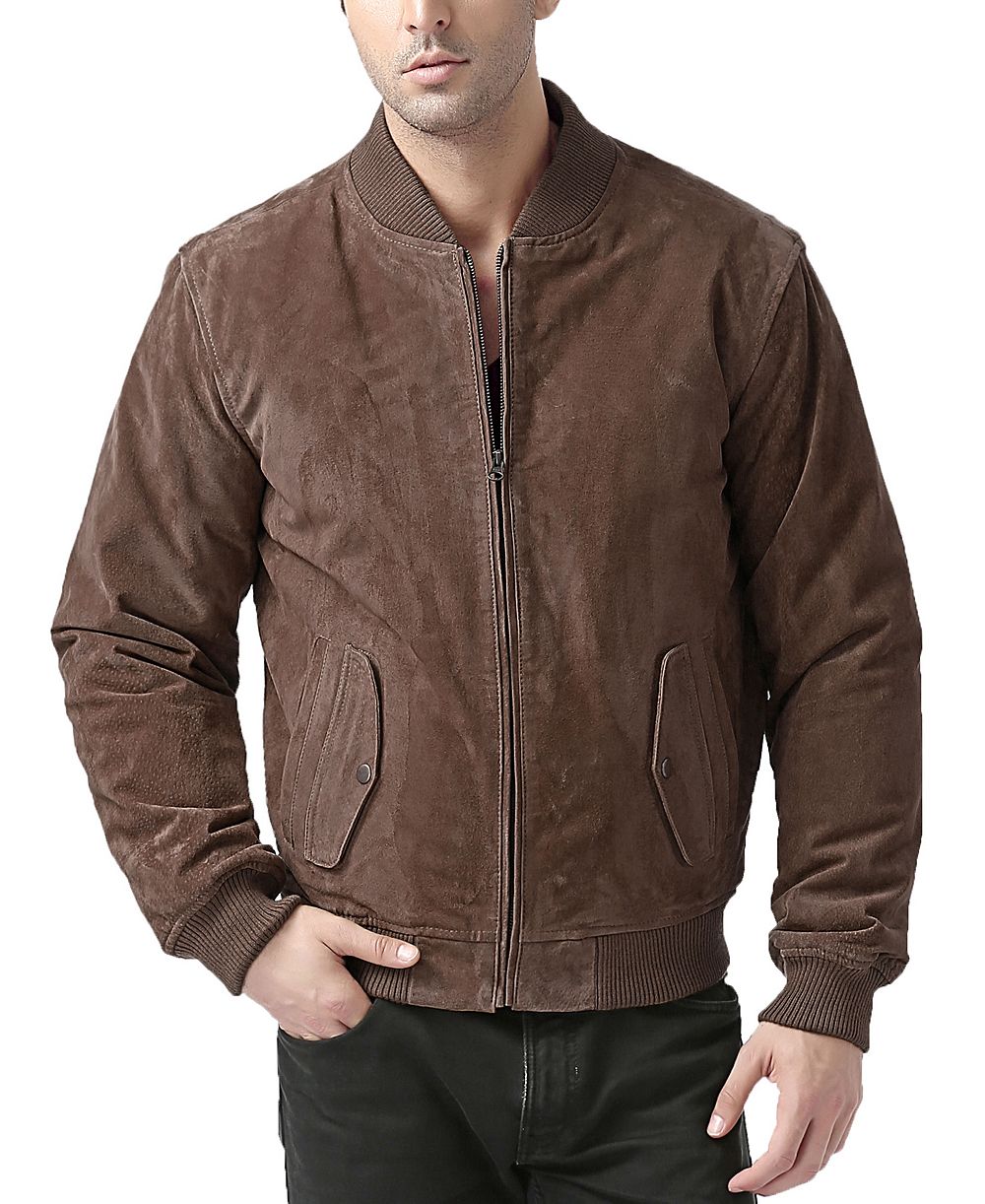BGSD Men's Men Urban Leather Bomber Jacket