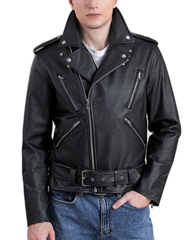 BGSD Men's Leather Urban Rider Jacket