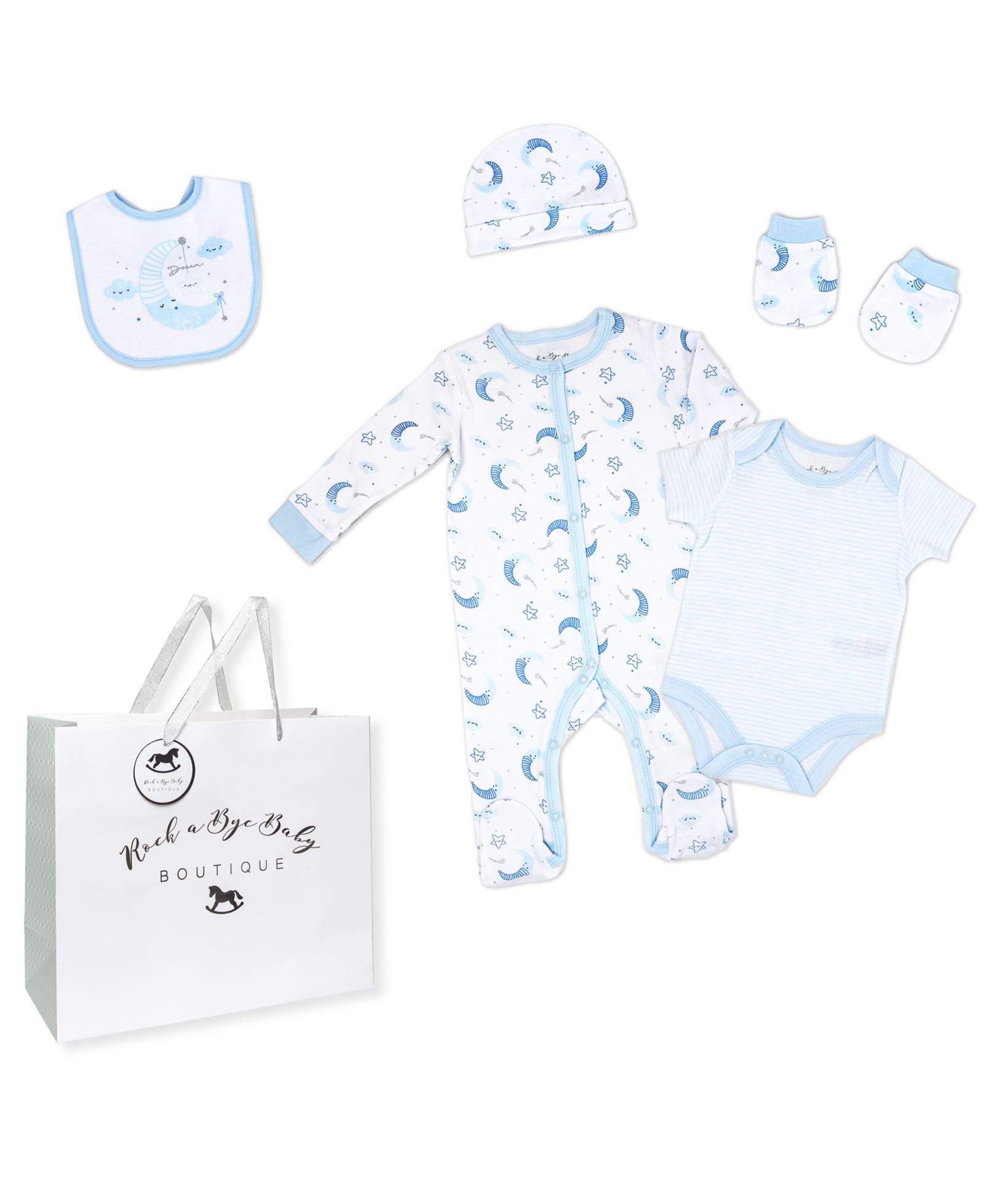 Rock-A-Bye Baby Boutique Baby Boys Layette Gift Bag Set