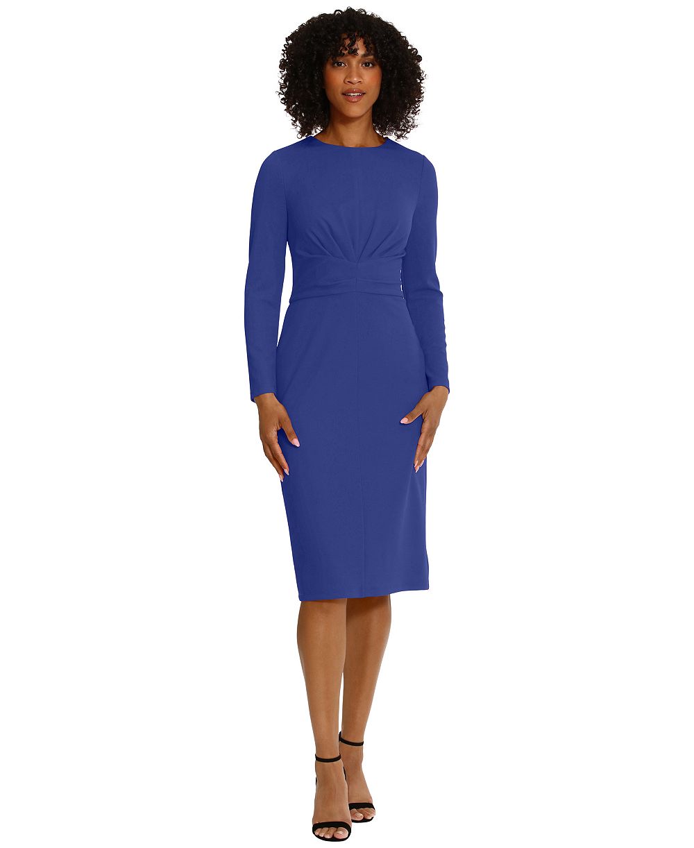 Миди-платье Maggy London Women's Scuba-Crepe Gathered
