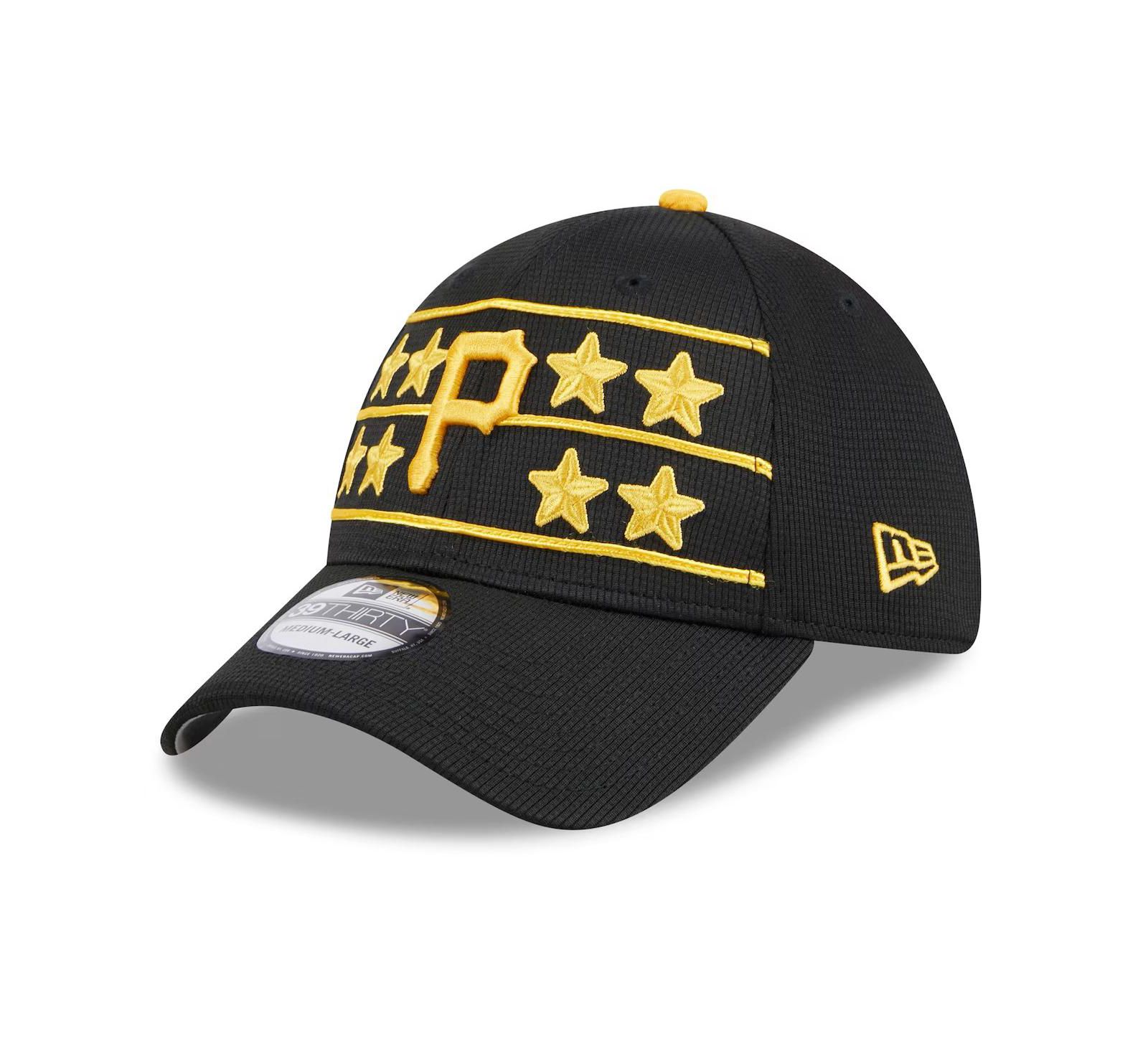 Мужская кепка New Era Black Pittsburgh Pirates 2024 Batting Practice 39THIRTY Flex Hat
