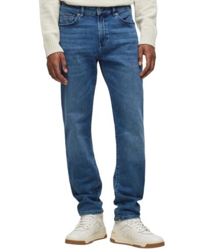 Мужские джинсы BOSS Hugo Boss Comfort-Stretch Regular-Fit темно-синие
