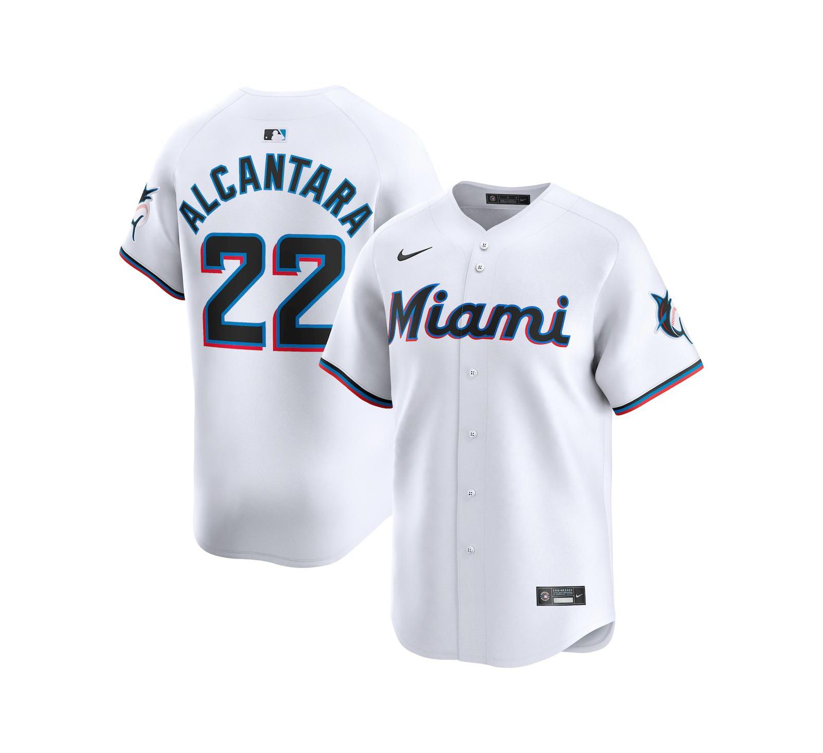 Nike Men's Sandy Alcantara White Miami Marlins Home Limited Player Jersey