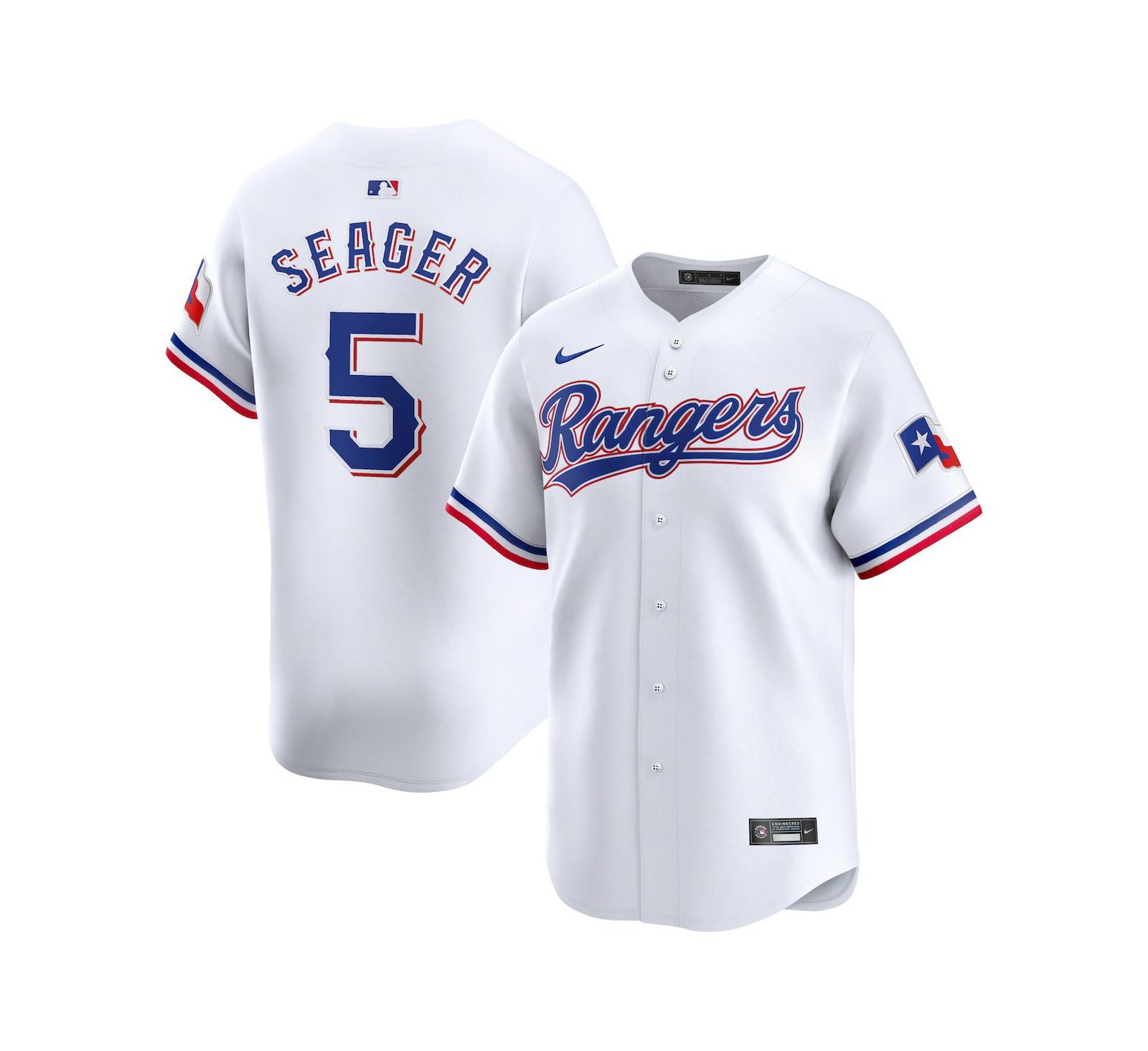 Nike Мужская джерси Corey Seager White Texas Rangers Home Limited Player