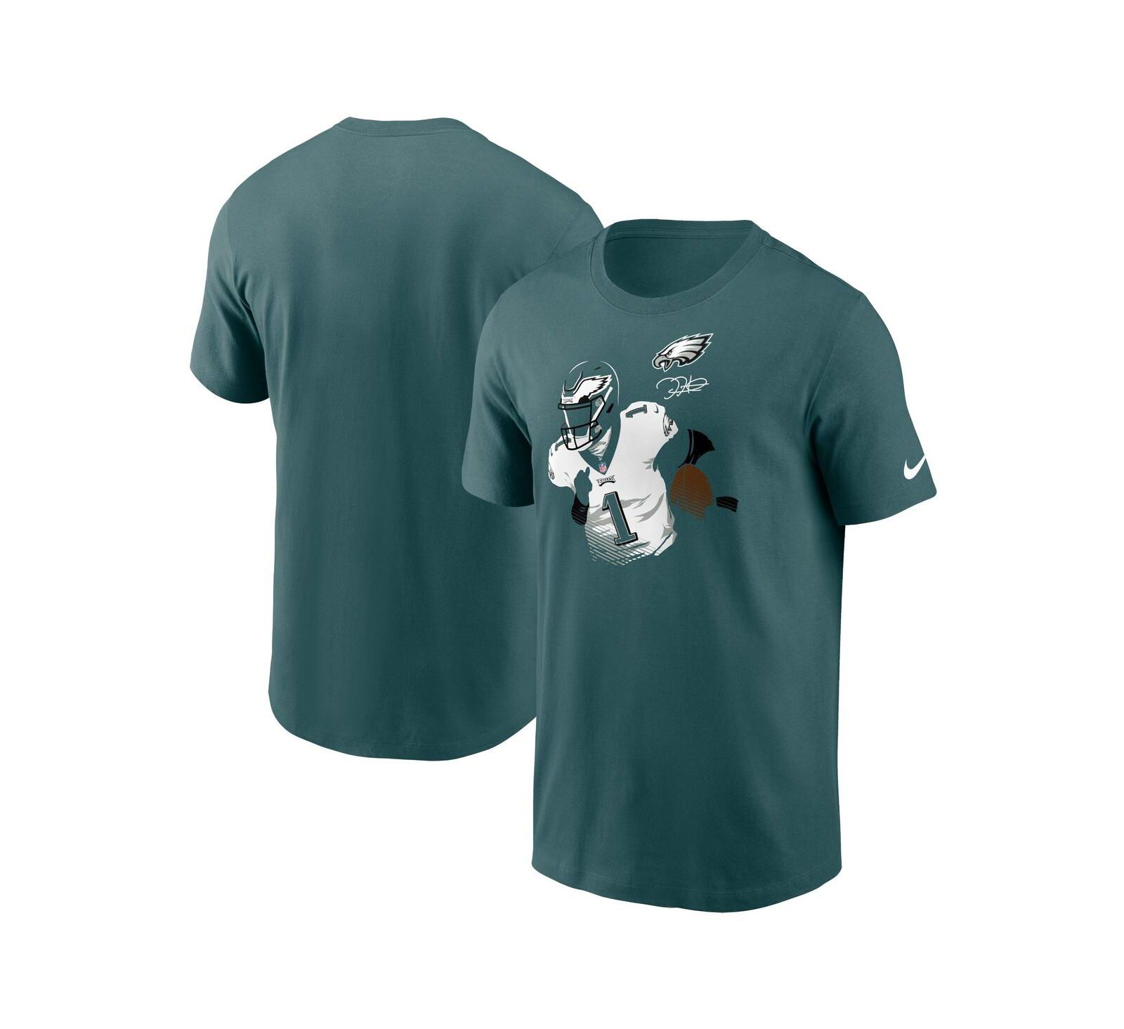 Мужская футболка Nike Jalen Hurts Midnight Green Philadelphia Eagles Player Graphic