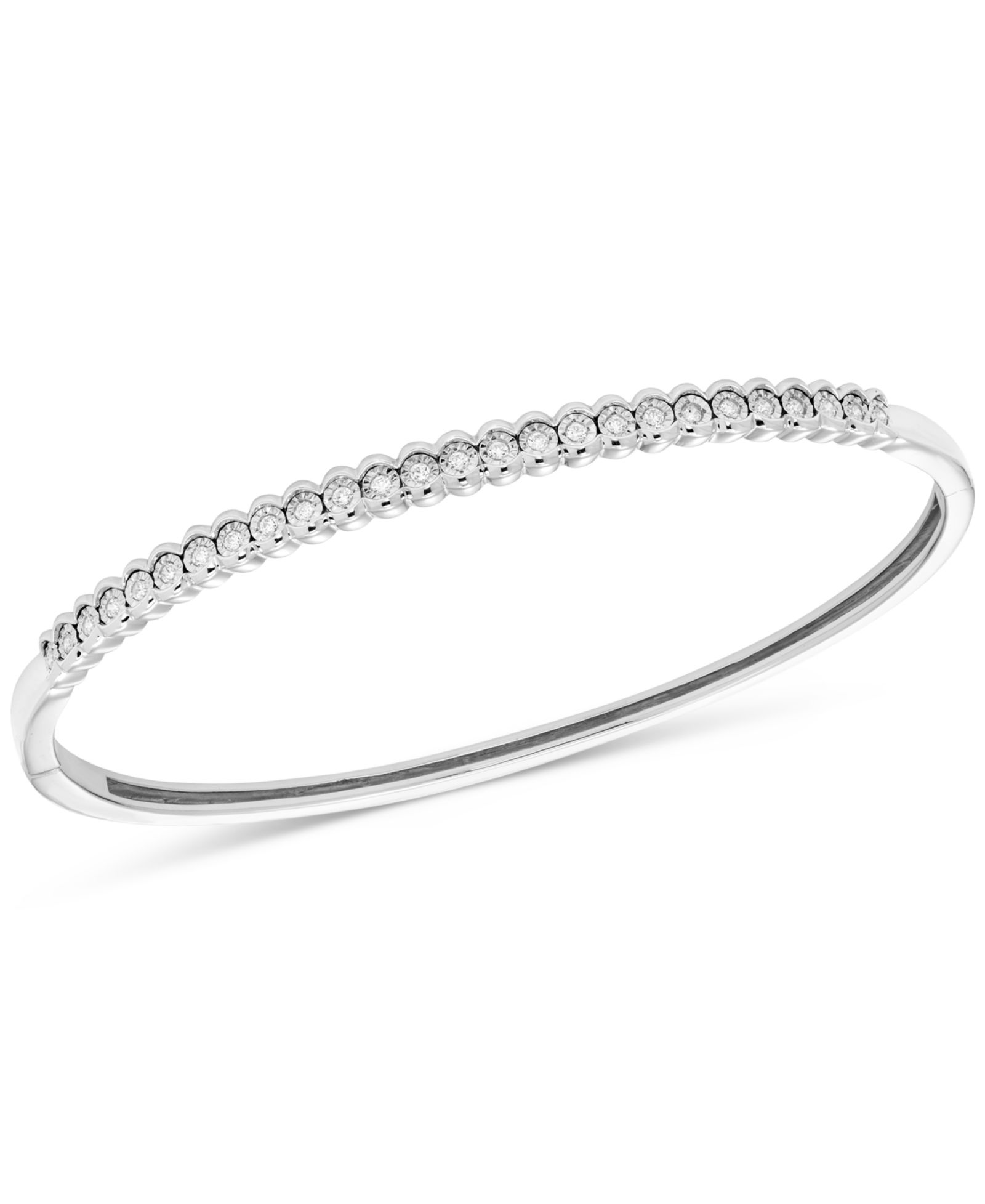 Браслет Diamond Skinny Bangle (1/4 ct. t.w.) в Sterling Silver