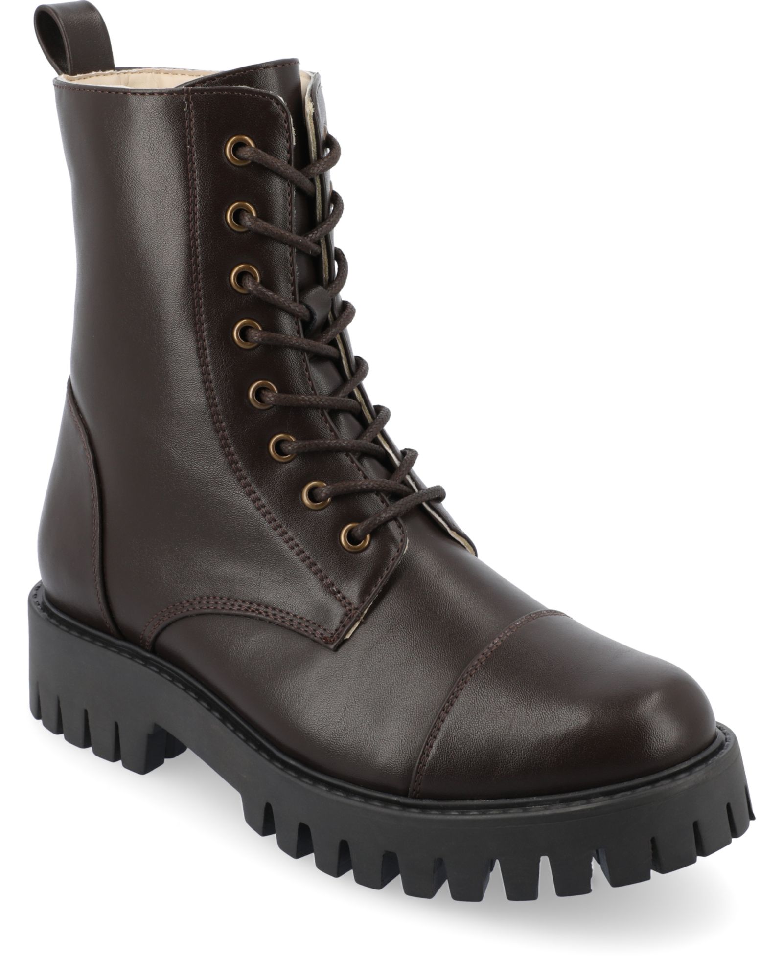 Женские ботинки Journee Collection Women's Aaley Lace Up Lug Combat Bootie