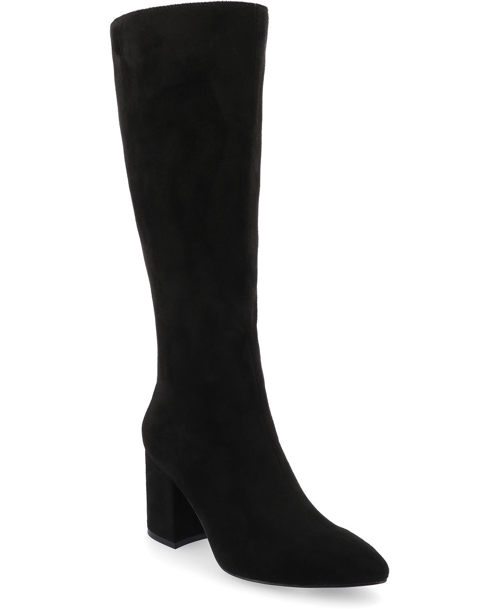 Journee Collection Women's Ameylia Block Heel Knee High Boots
