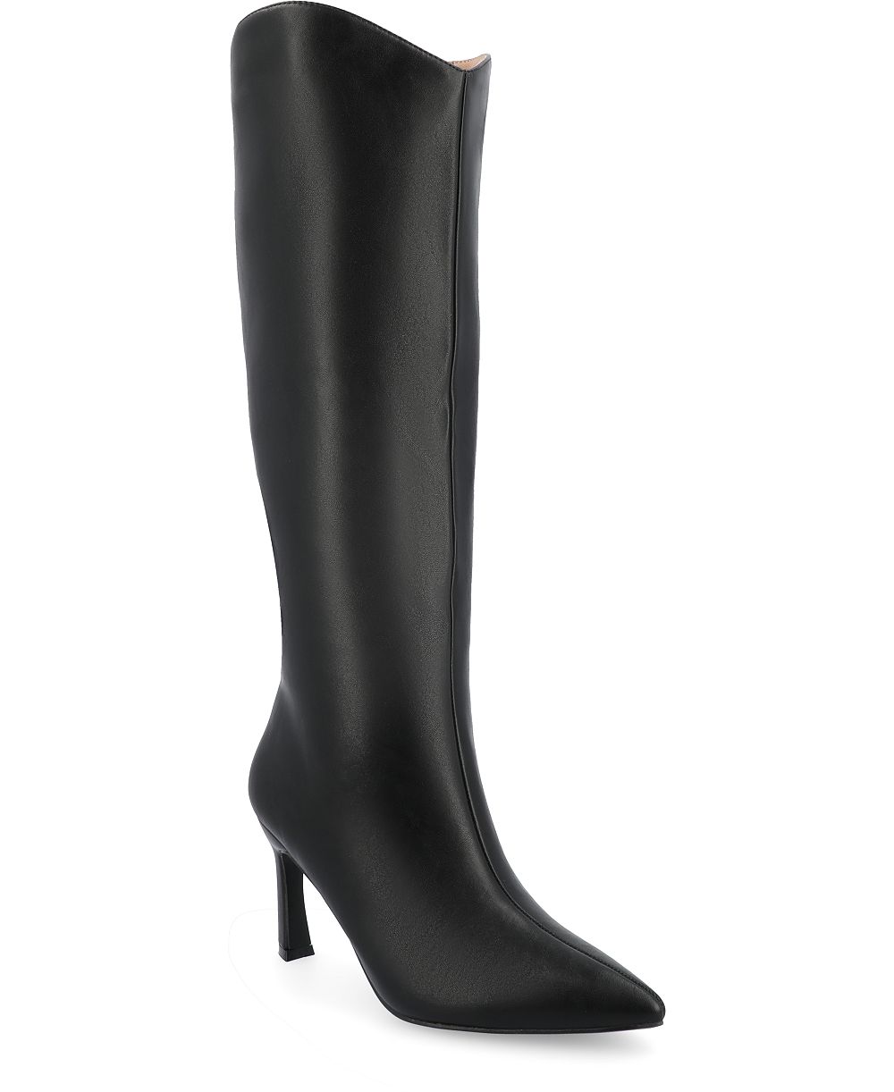 Journee Collection Women's Rehela Pointed Toe Knee High Dress Boots