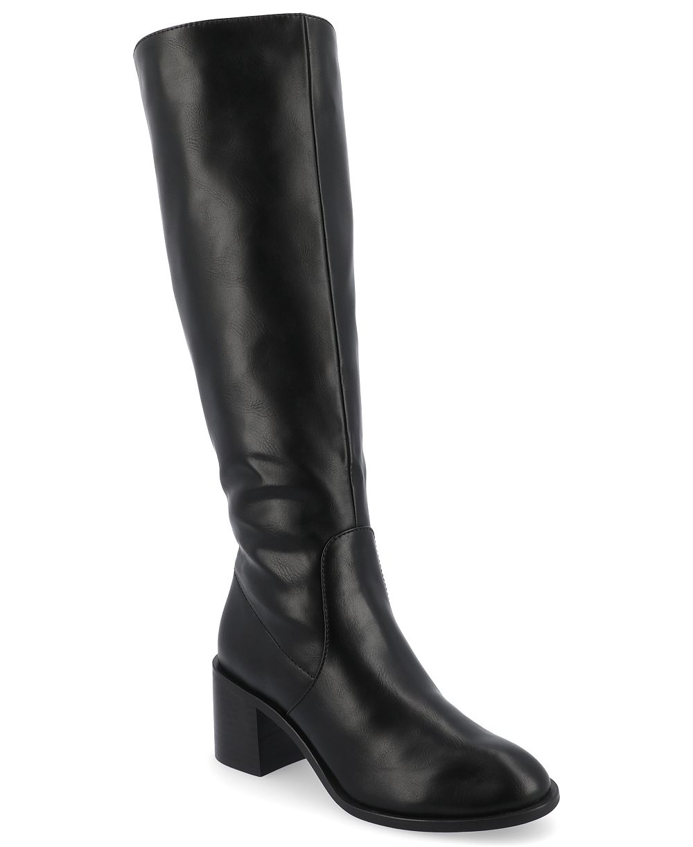 Journee Collection Women's Romilly Block Heel Knee High Boots