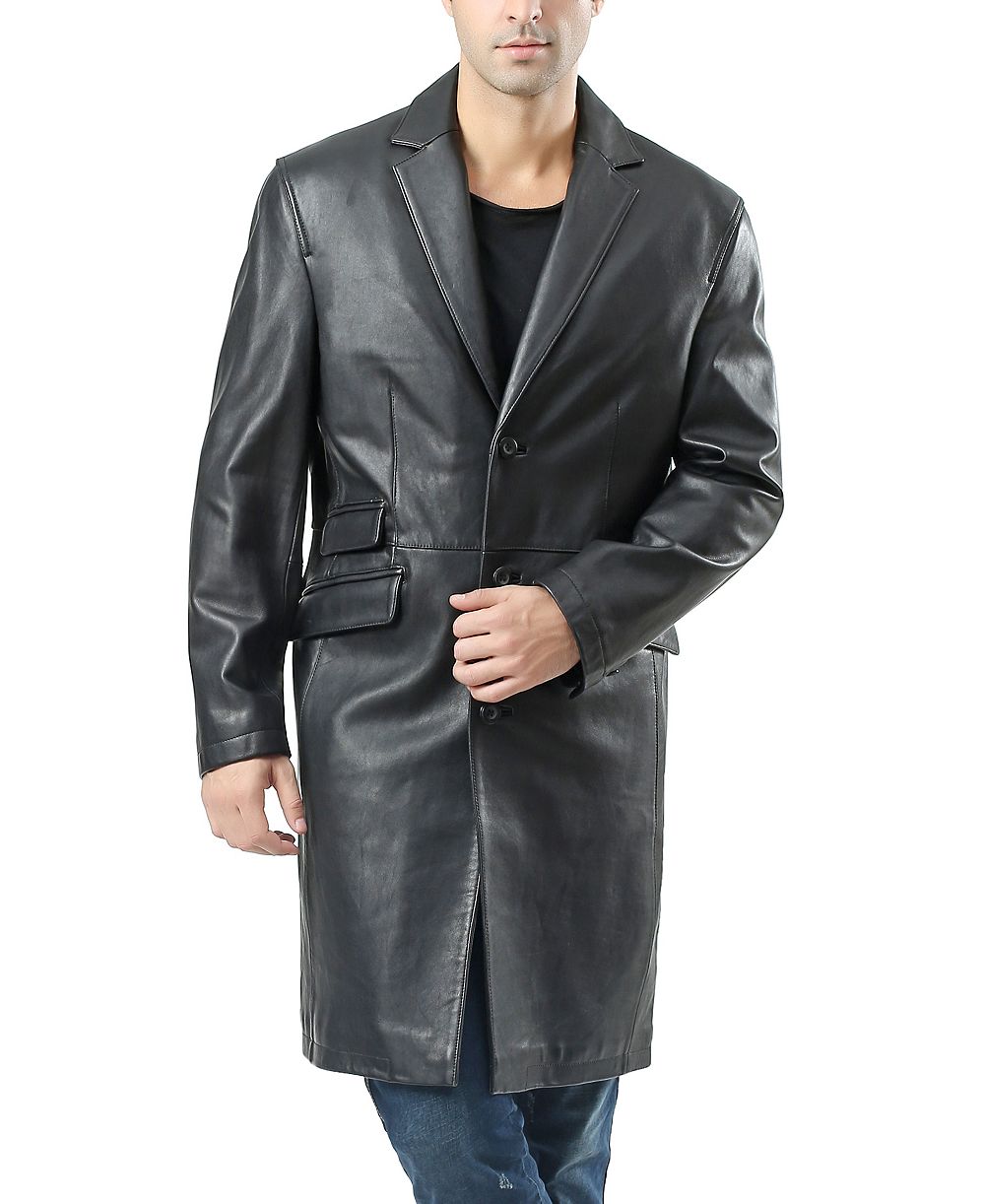Мужское длинное пальто BGSD Leather