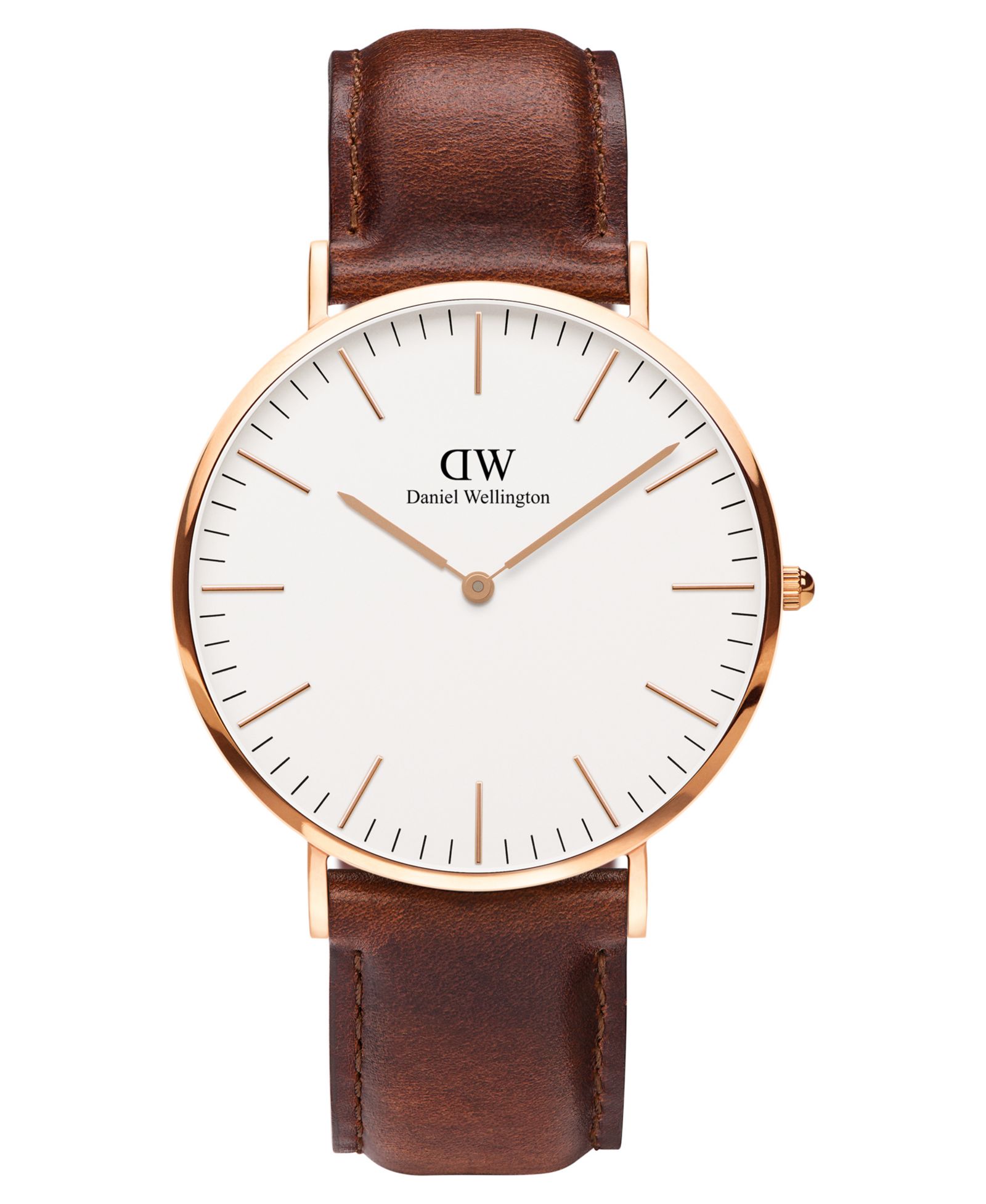 Daniel Wellington Men's Classic Mawes Brown Leather Watch 40mm
