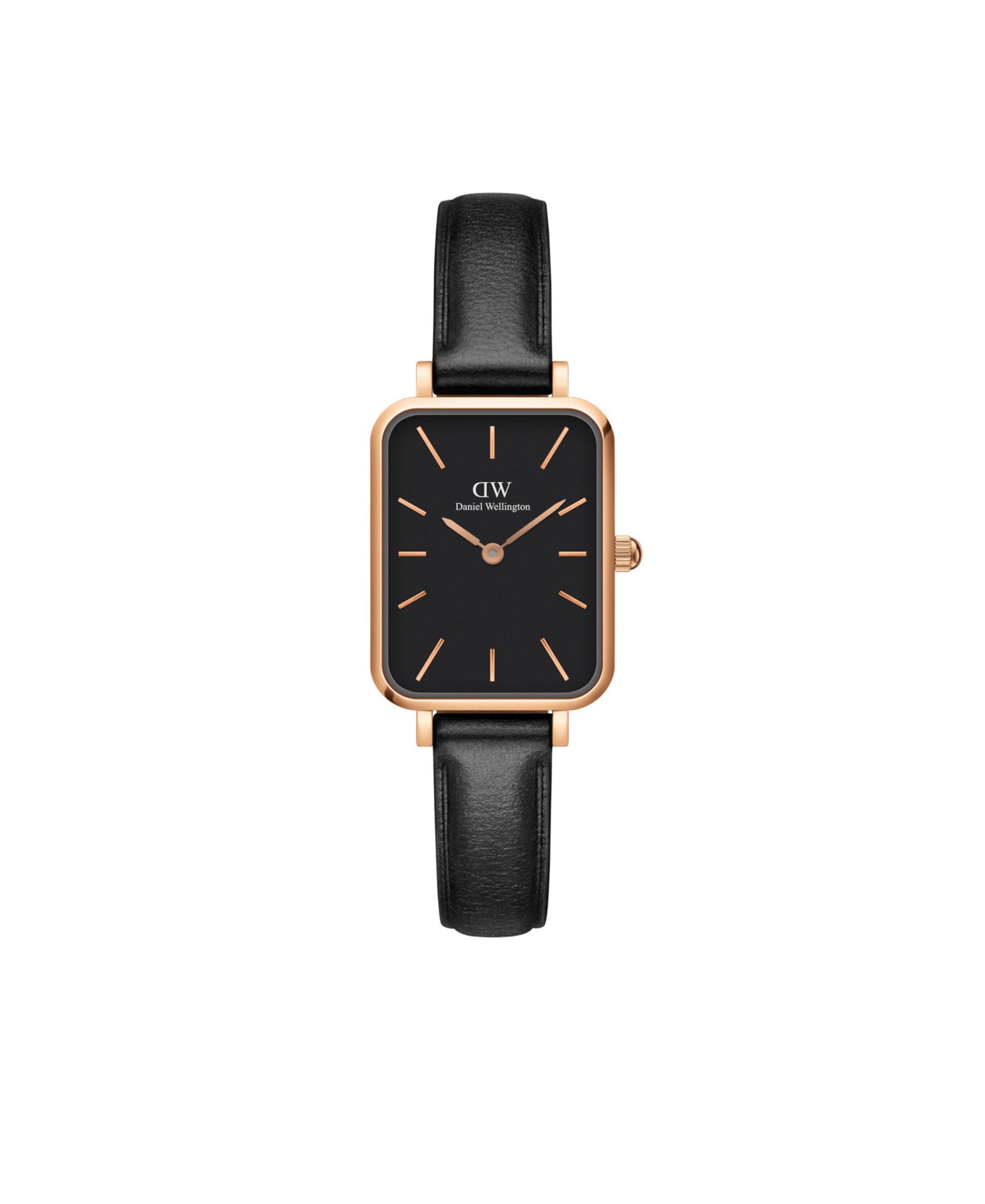 Daniel Wellington Женские часы Quadro Sheffield Black Leather 20 x 26mm