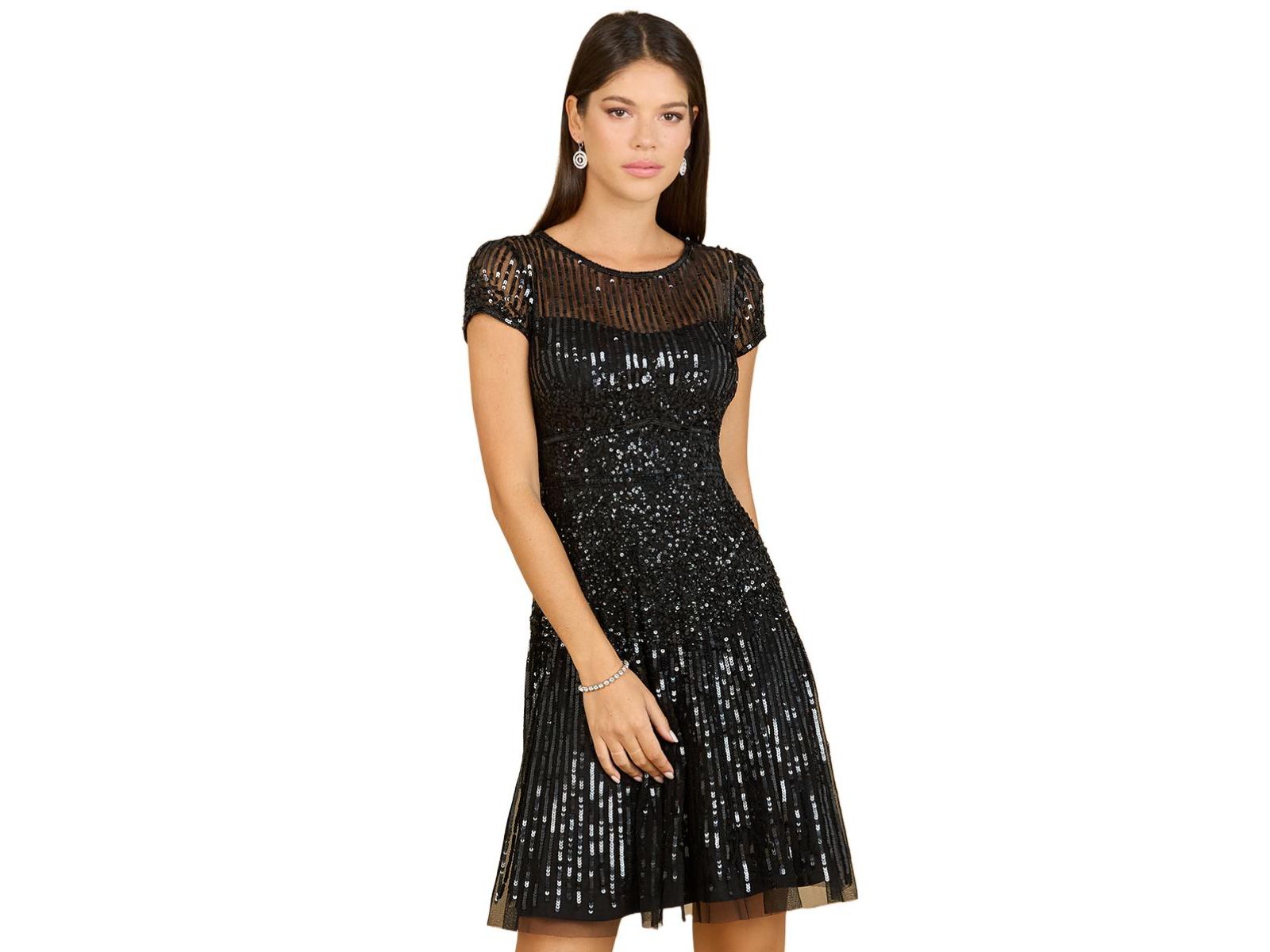 Женское короткое платье Lara Cap Sleeve Sequin