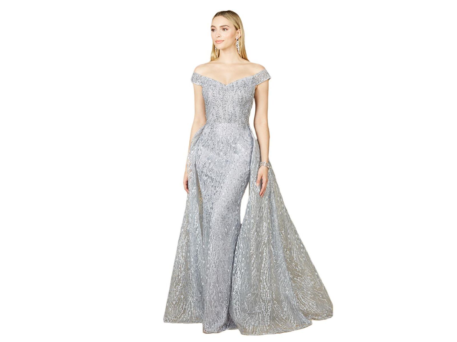 Вечернее платье Lara Off Shoulder Overskirt для женщин