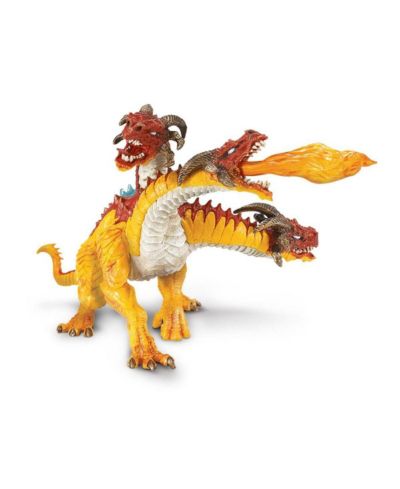 Safari Ltd Three-Headed Fire Dragon Figurine, Ages 4+