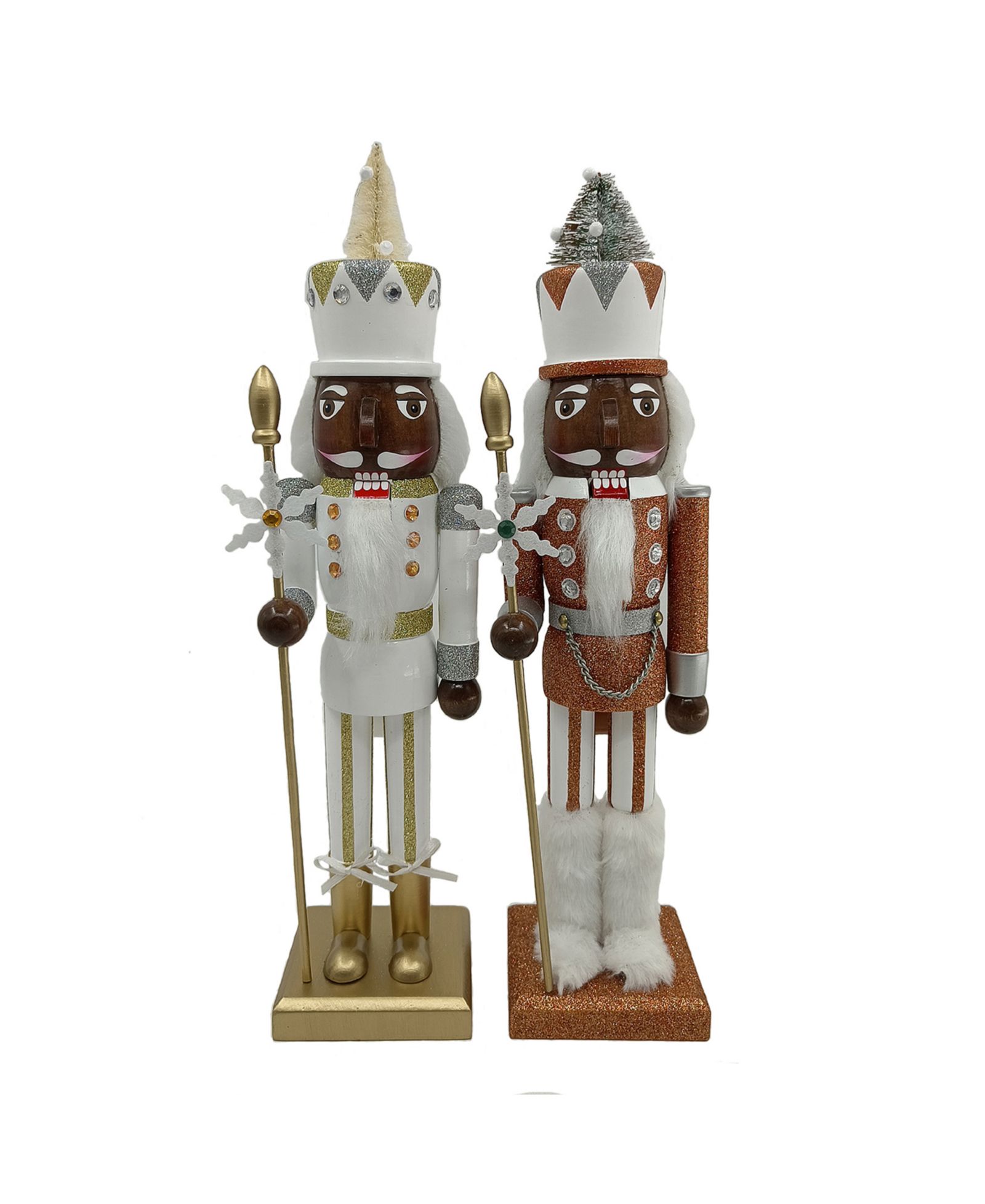Набор Щелкунчик Santa's Workshop 15" Gold-Tone Set of 2