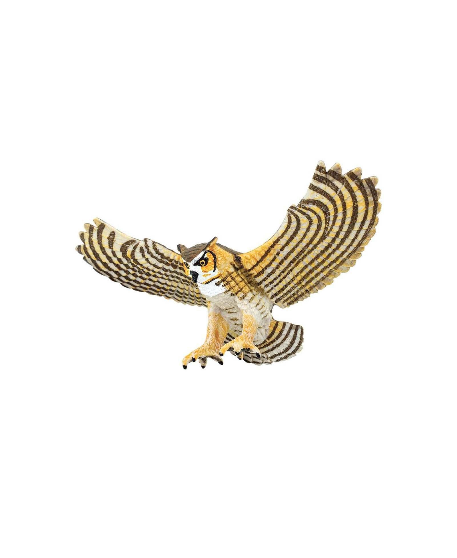 Раскрашенная вручную фигурка совы Safari Ltd Great Horned Owl, 1 шт., для возраста 3+