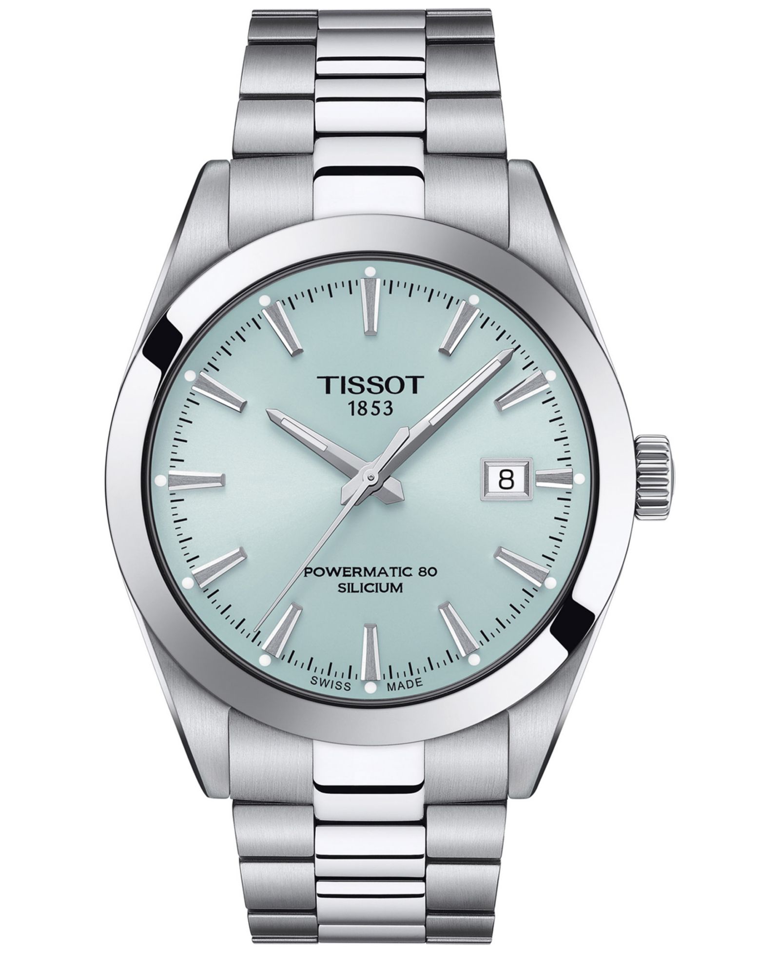 Tissot Men's Swiss Automatic Gentleman Powermatic 80 Silicium Stainless Steel Bracelet 40mm