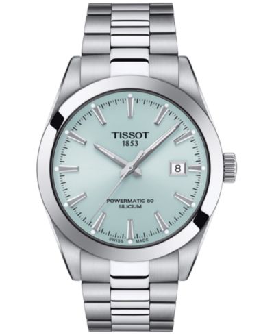 Tissot Men's Swiss Automatic Gentleman Powermatic 80 Silicium Stainless Steel Bracelet 40mm