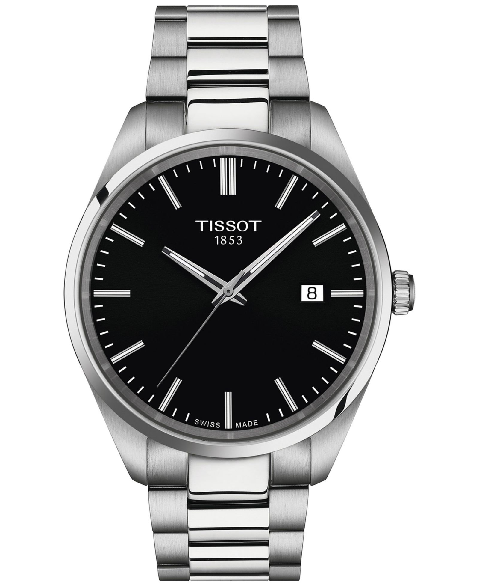 Мужские швейцарские часы Tissot PR 100 из нержавеющей стали с браслетом, 40mm
