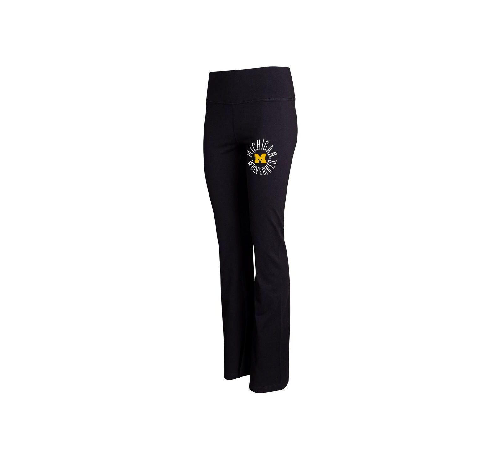 Women's Concepts Sport Black Michigan Wolverines Enclave Tri-Blend Flared Leggings