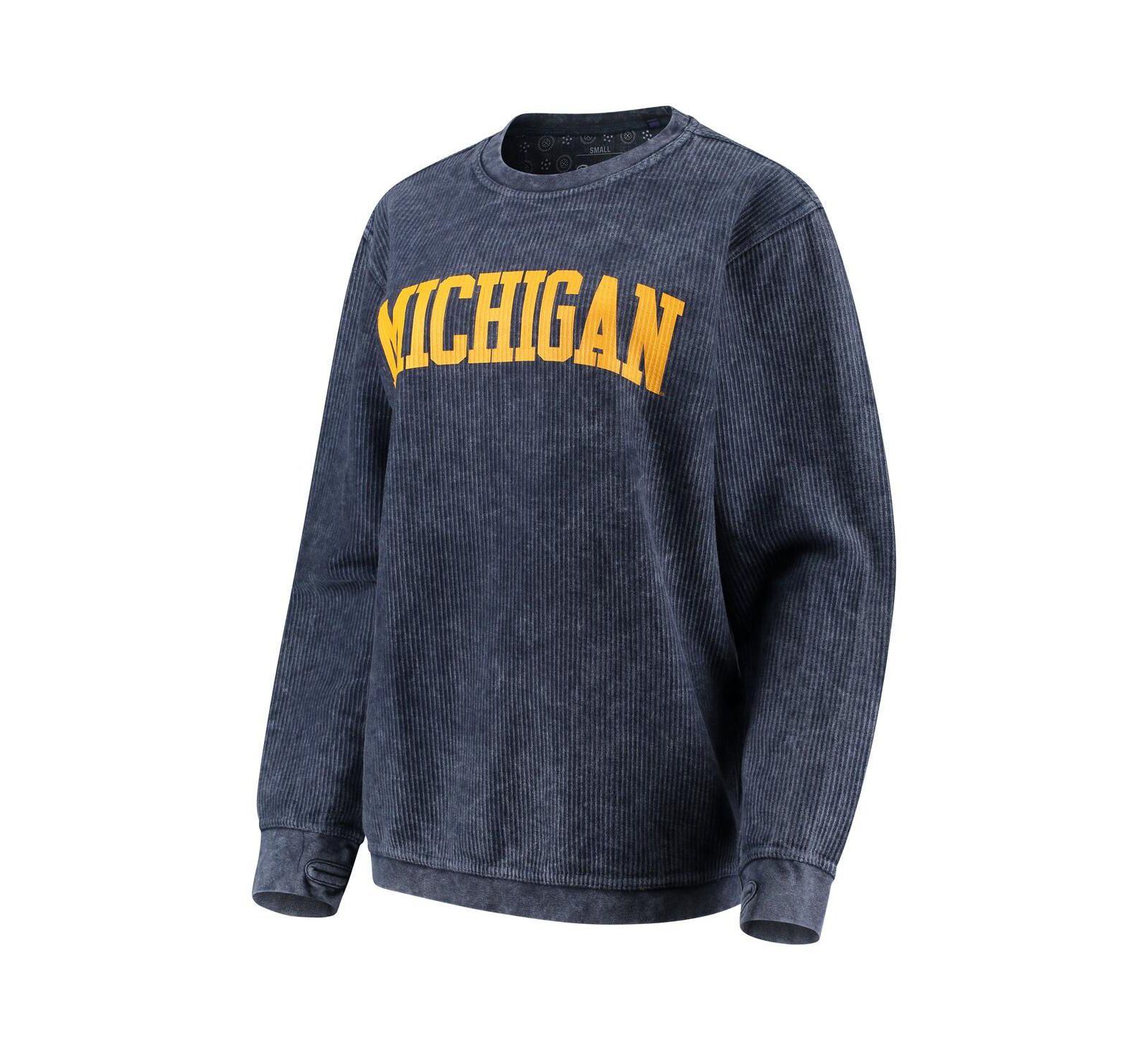 Pressbox Женский свитшот Michigan Wolverines, темно-синий, винтажный стиль