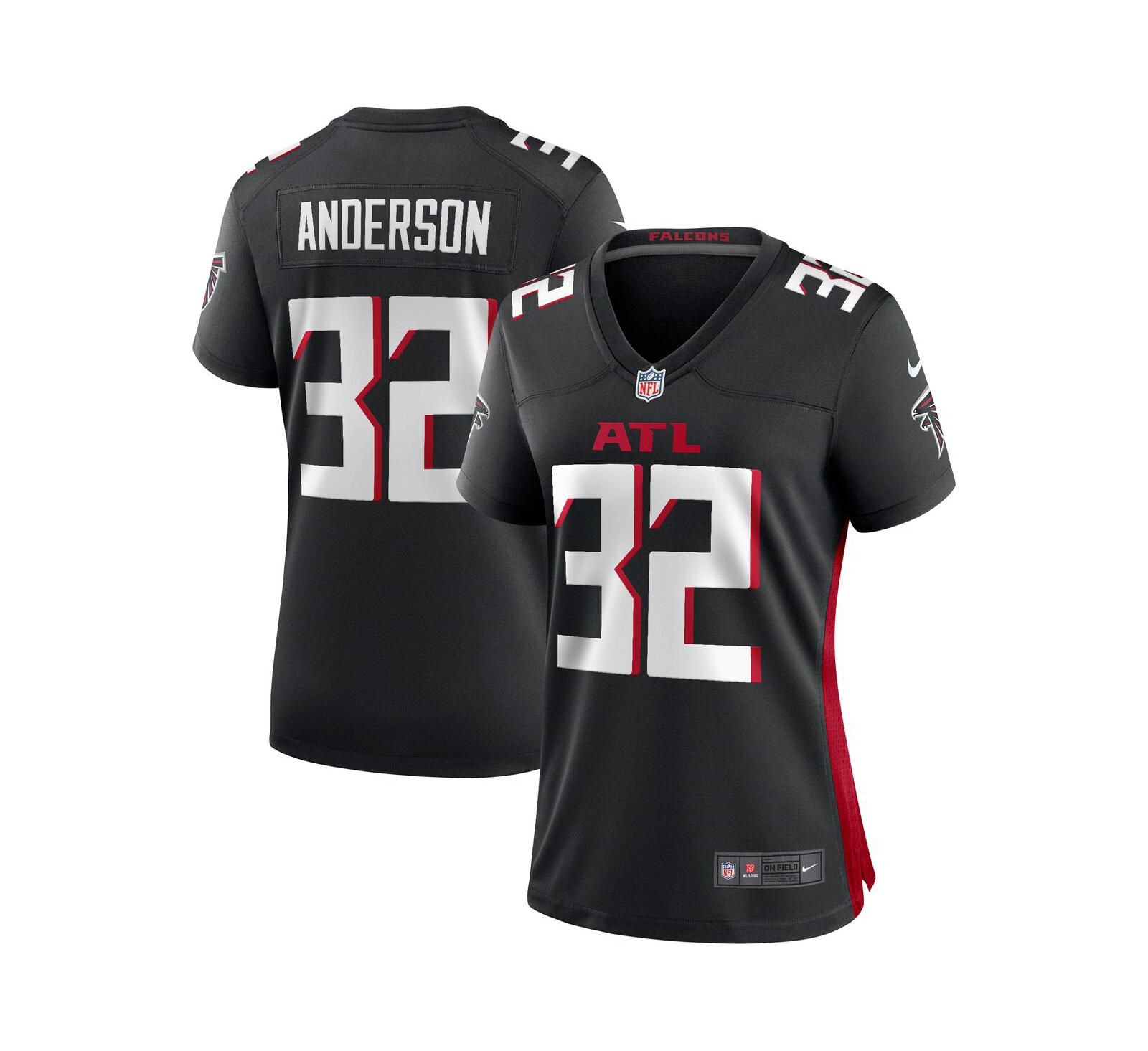 Women's Nike Jamal Anderson Black Atlanta Falcons Game Retired Player Jersey