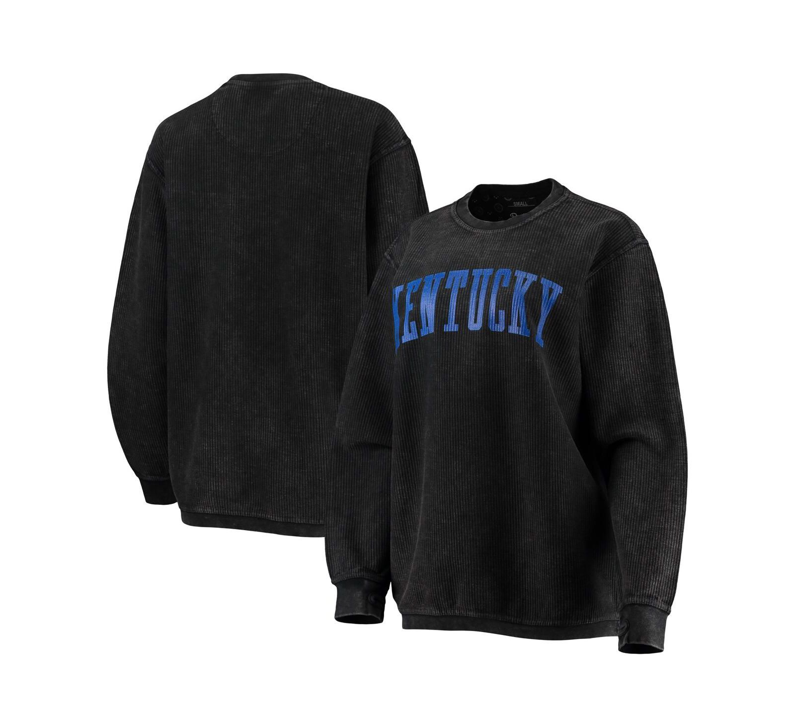 Женское свитшот Pressbox Black Distressed Kentucky Wildcats Vintage-Like Wash