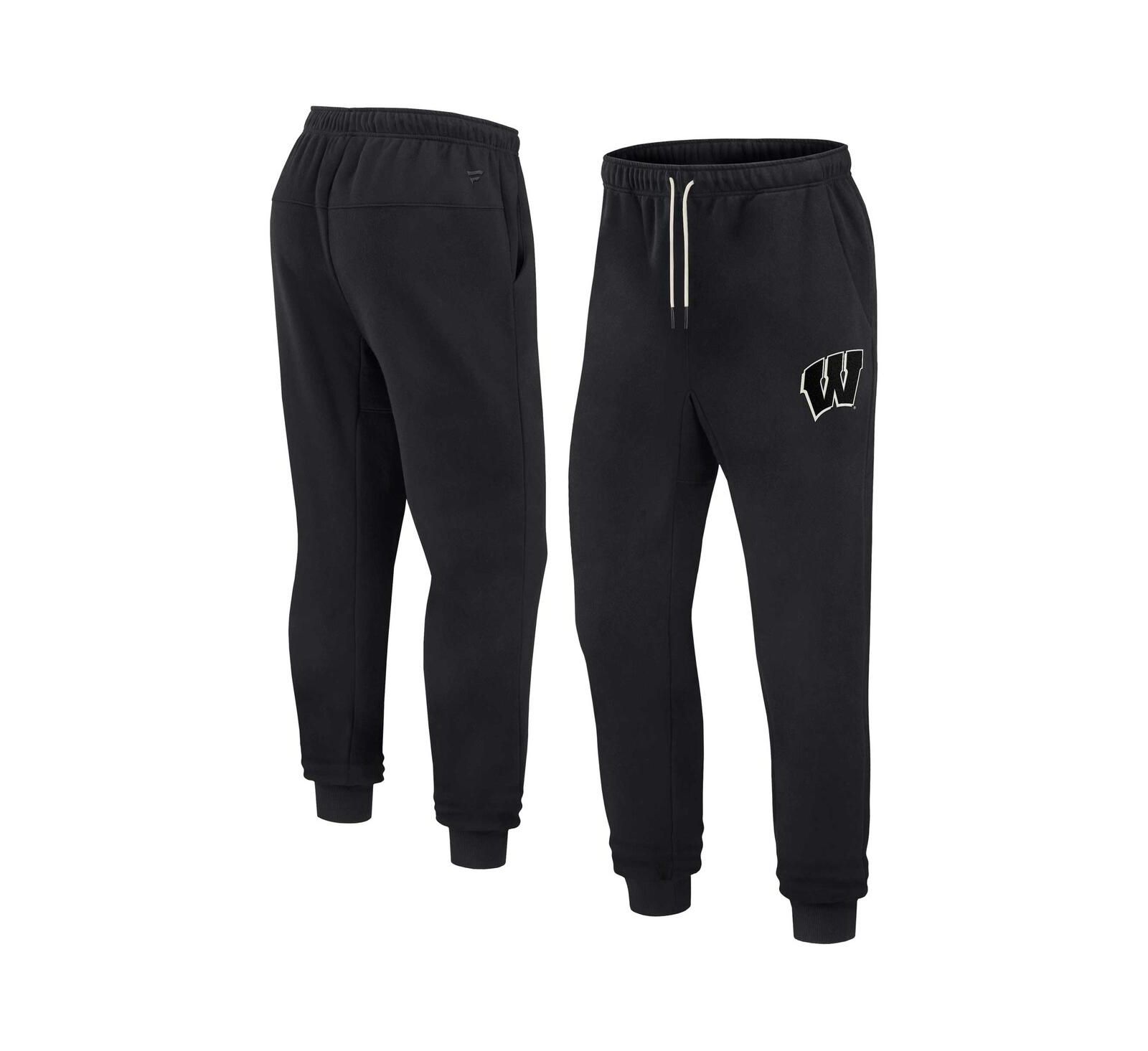 Men's and Women's Fanatics Signature Black Wisconsin Badgers Super Soft Fleece Jogger