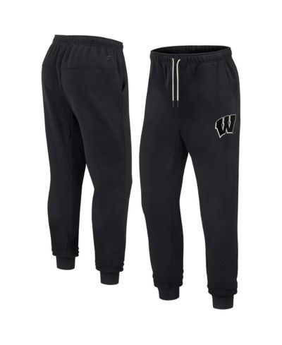 Men's and Women's Fanatics Signature Black Wisconsin Badgers Super Soft Fleece Jogger