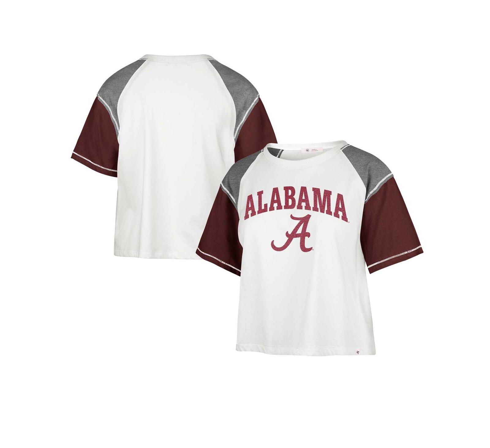 Женская укороченная футболка '47 Brand Alabama Crimson Tide Serenity Gia, белая