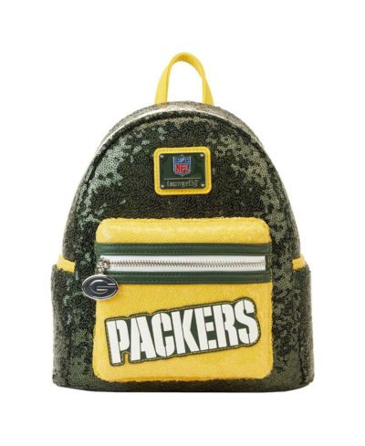 Мужской и женский мини-рюкзак Loungefly Green Bay Packers с пайетками