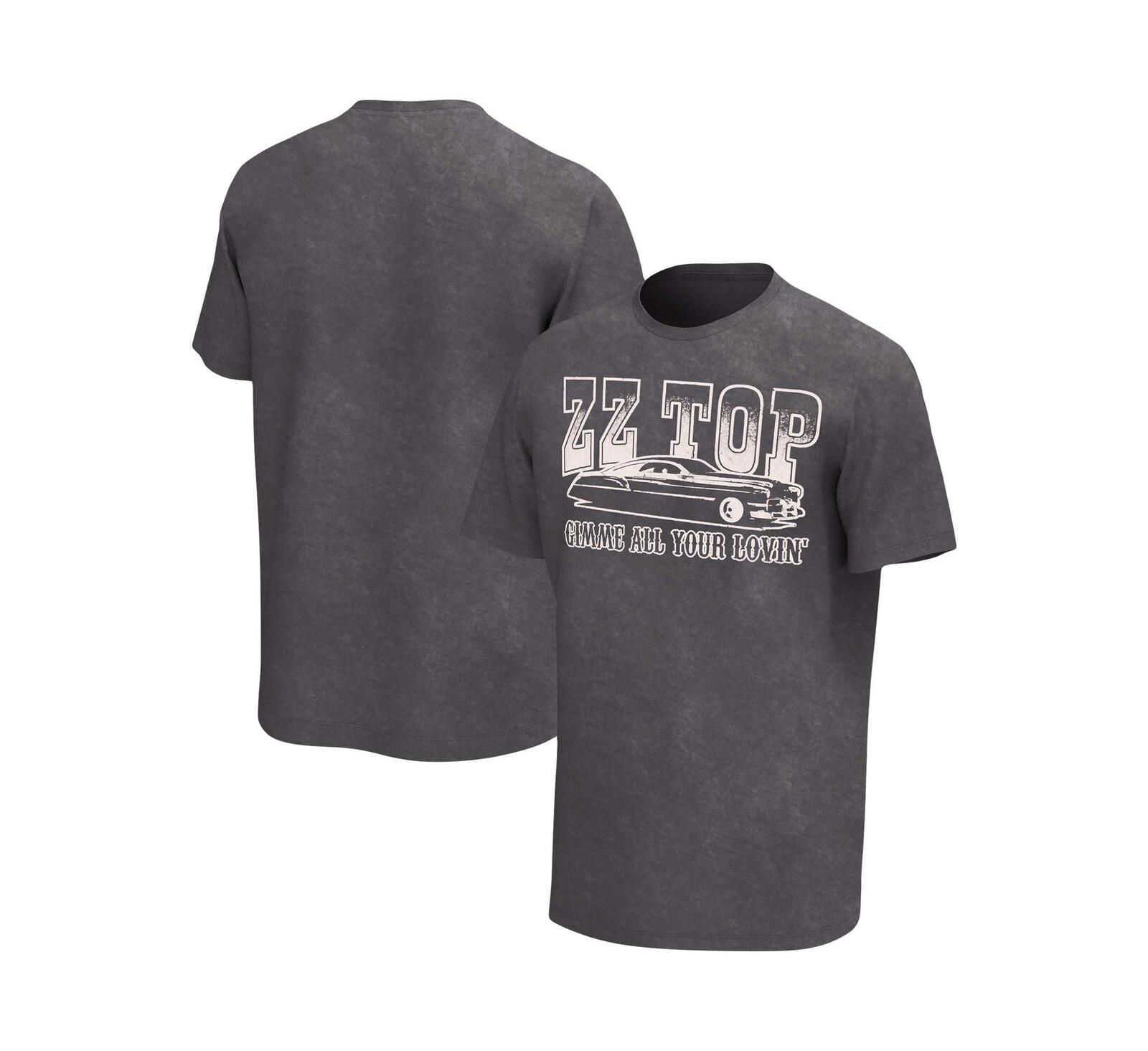 Мужская футболка Philcos Charcoal Distressed ZZ Top Gimme All Your Lovin' Washed Graphic