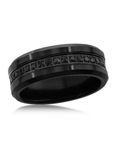 Кольцо Metallo Black CZ Eternity Tungsten