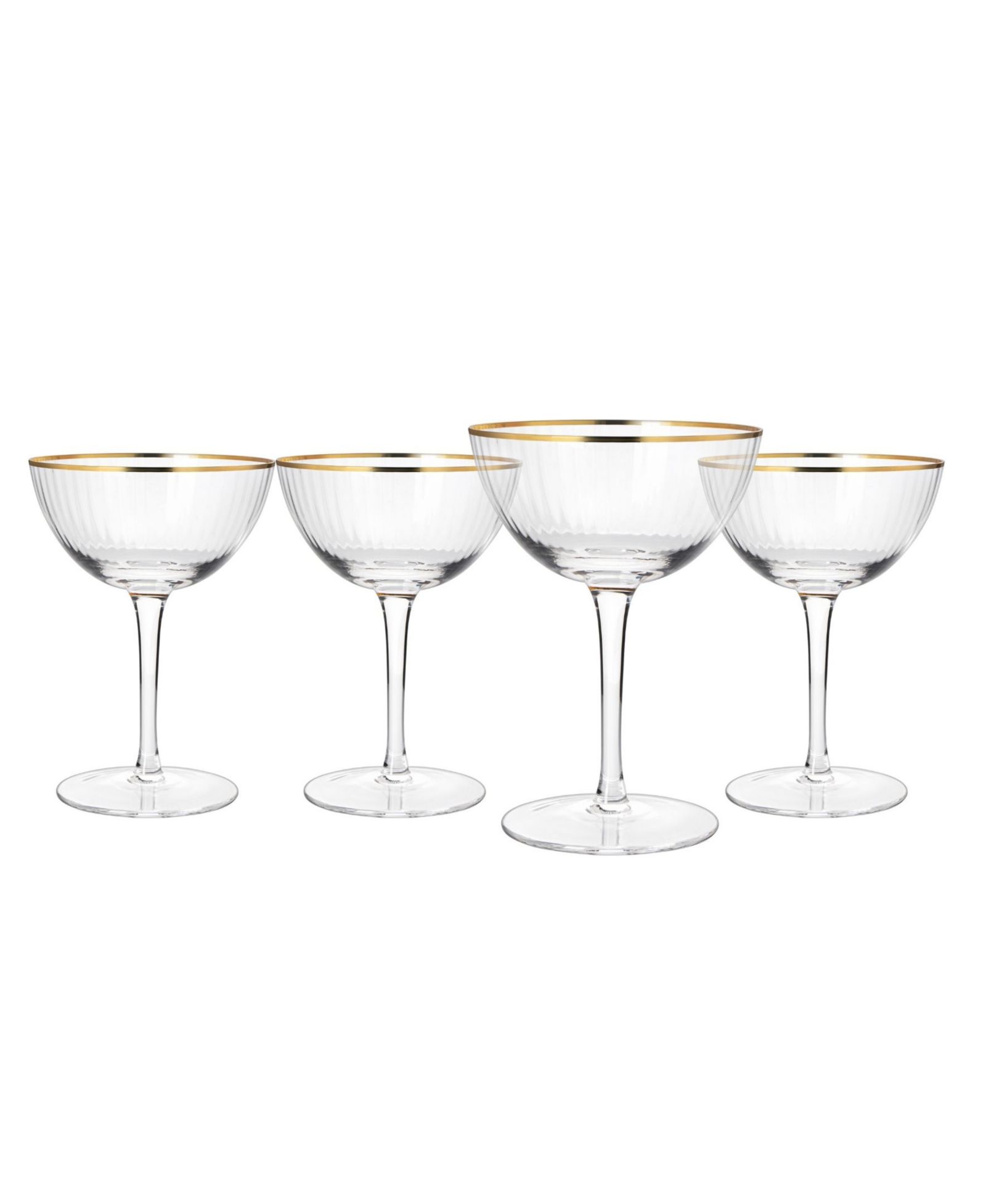 Набор бокалов The Wine Savant Gold Rim Coupe, 4 шт.