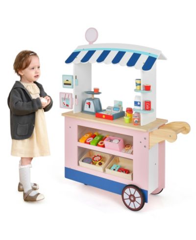 Costway Food Cart 30-Piece Play Set, Ages 3+