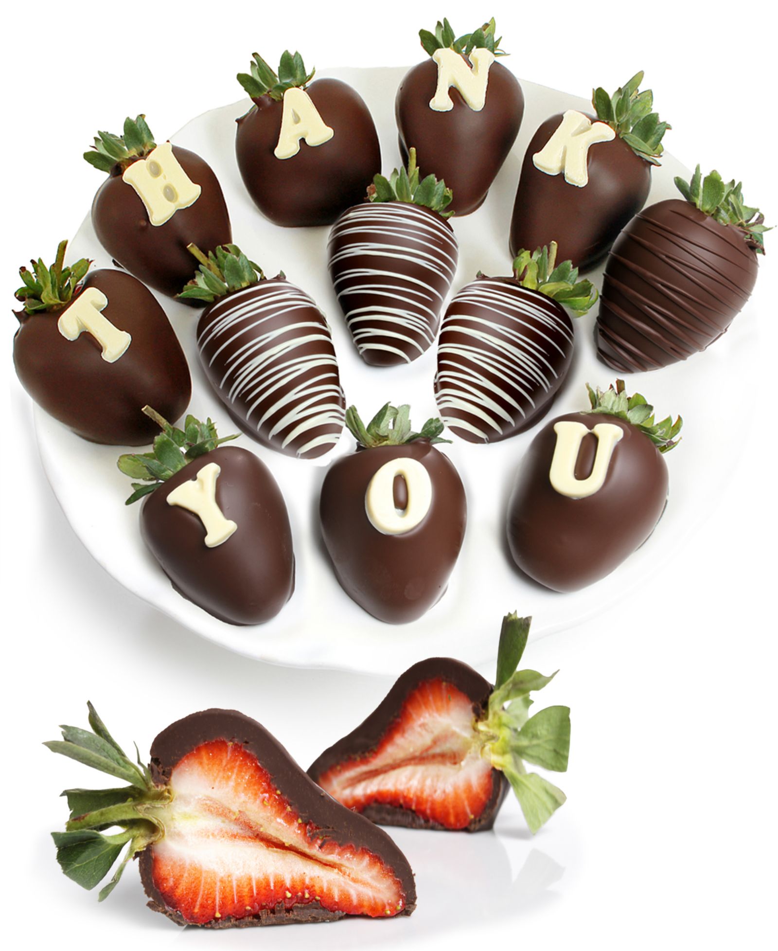 Chocolate Covered Company Бельгийский шоколад в клубнике, 12 шт