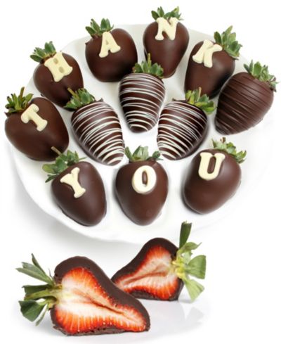 Chocolate Covered Company Бельгийский шоколад в клубнике, 12 шт