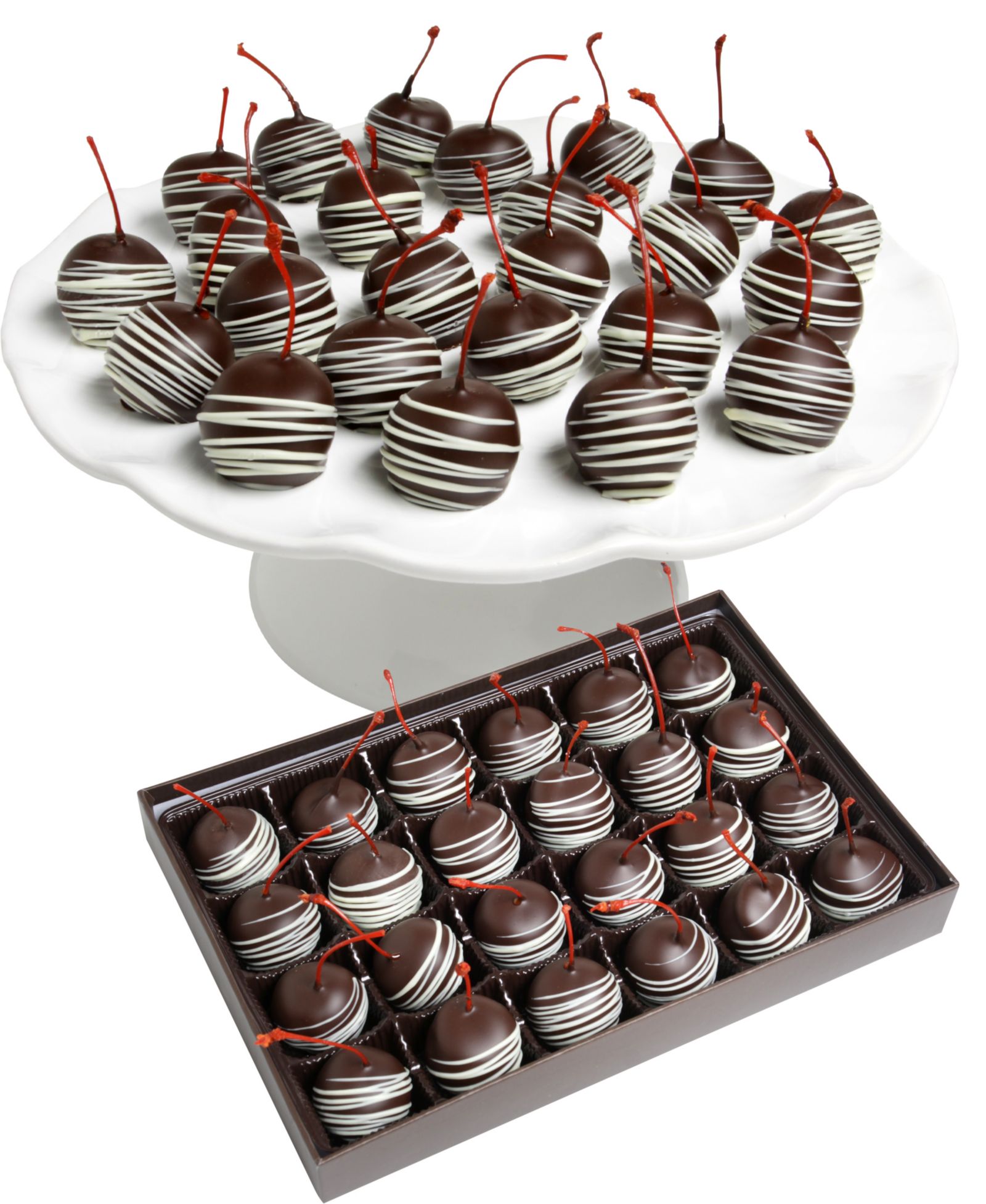 Chocolate Covered Company Classic Belgian Chocolate Covered Maraschino Cherries - 24 Pc