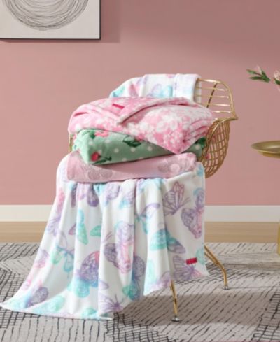 Betsey Johnson ультрамягкий плюшевый флисовый плед, 50" x 70"