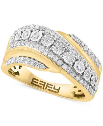 EFFY® Кольцо с бриллиантами Swirl Statement (5/8 ct. t.w.) в 14k двухцветном золоте